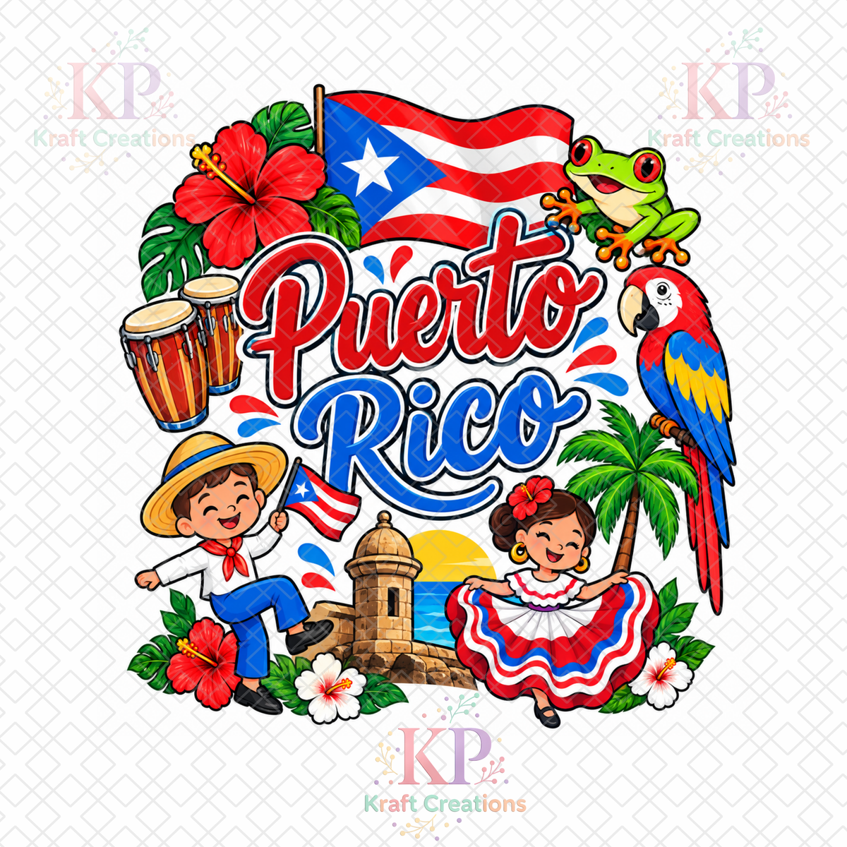 Puerto Rico Heritage Day Kids Shirt | School Heritage Celebration Tee