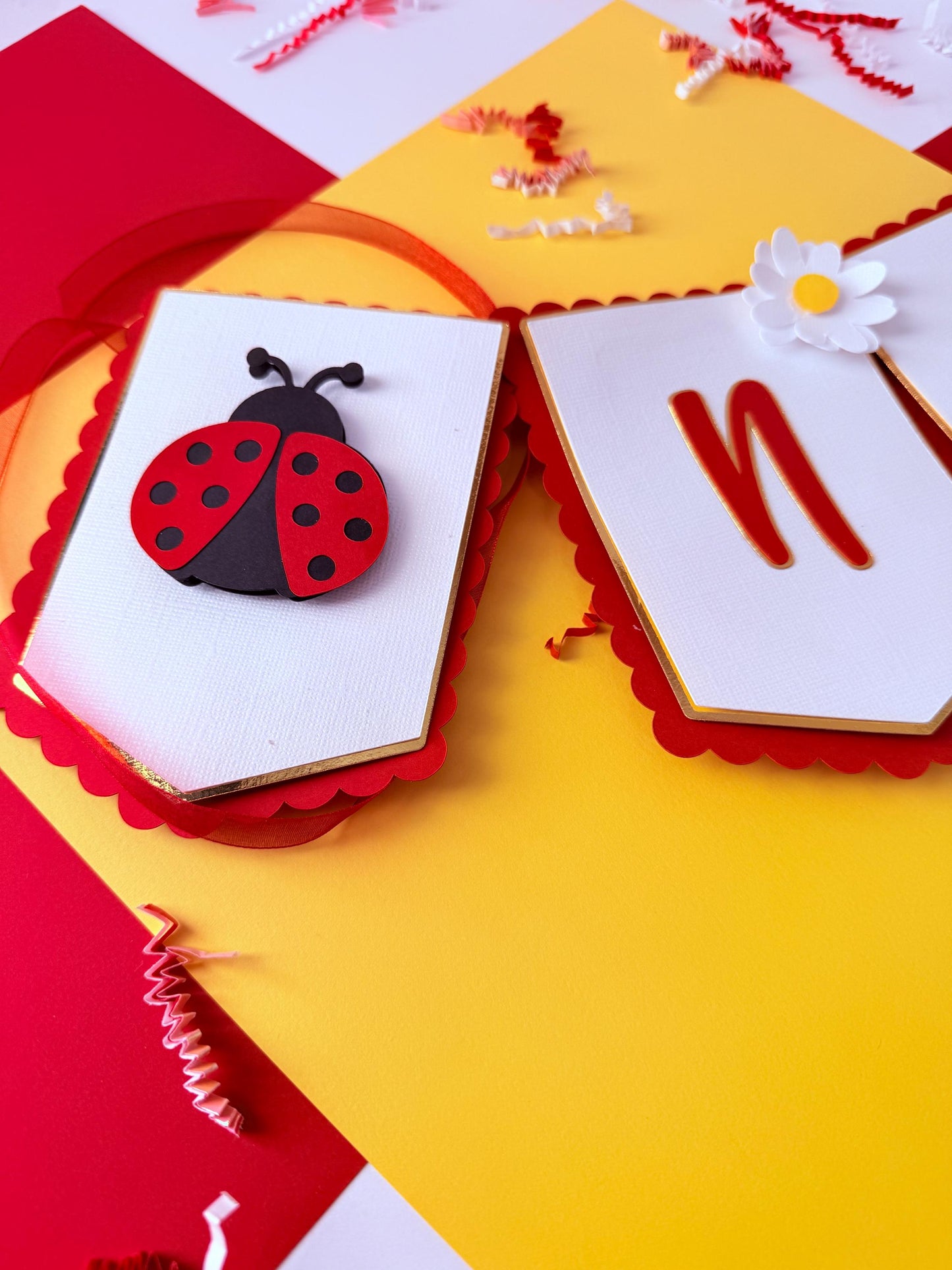 Ladybug High Chair Banner: First Birthday Party Decor
