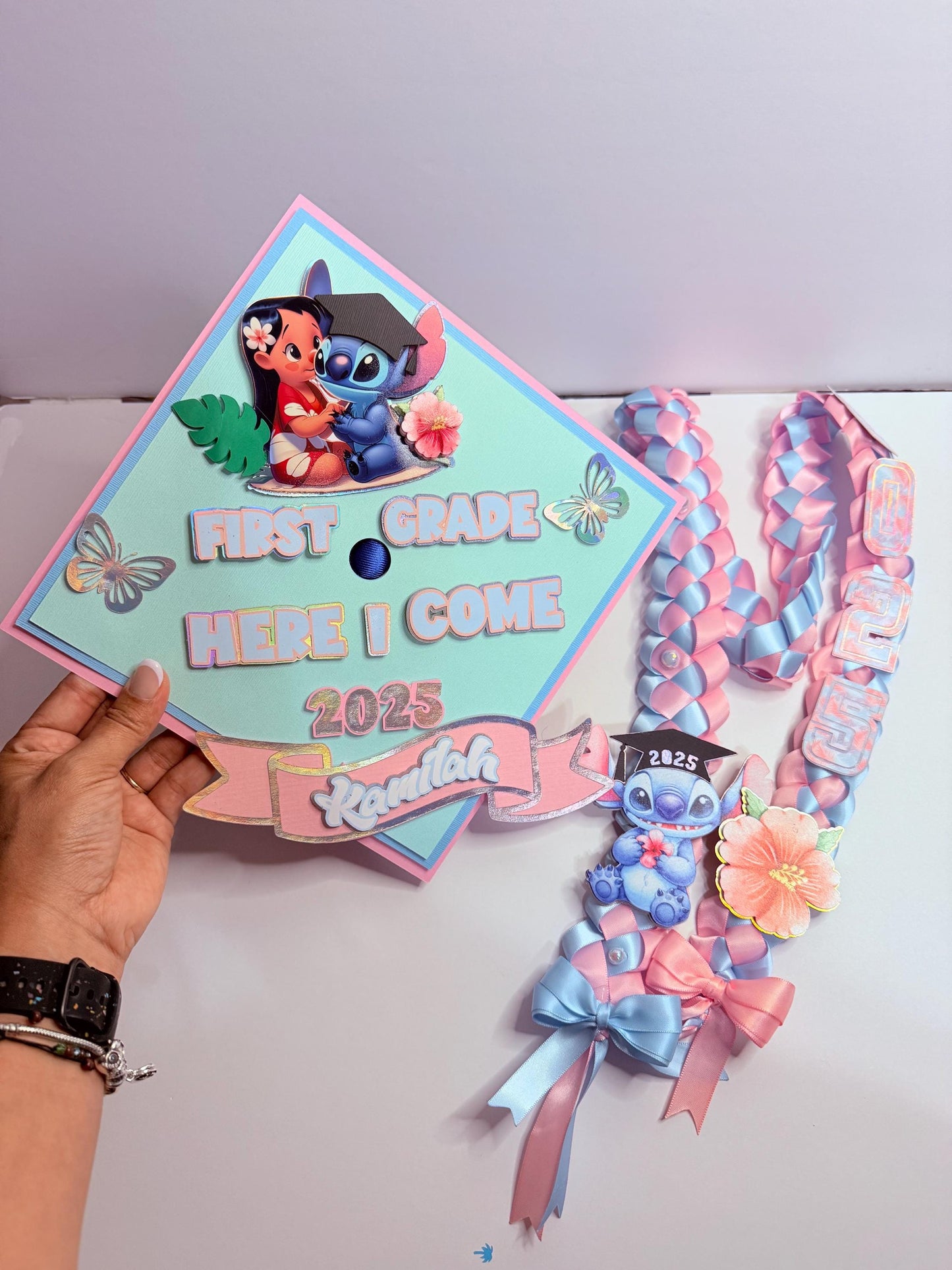 Personalized Ribbon Graduation Lei: Custom Colors, Keepsake Gift