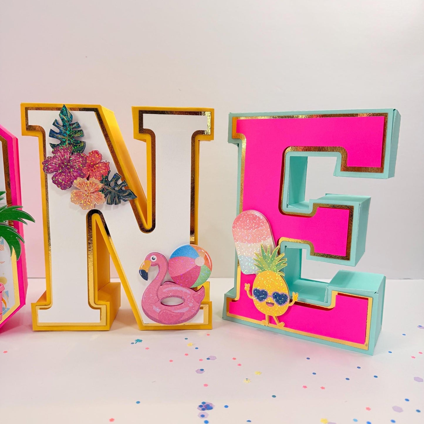 One in the Sun 3D Letters: Summer Pool Party Decor