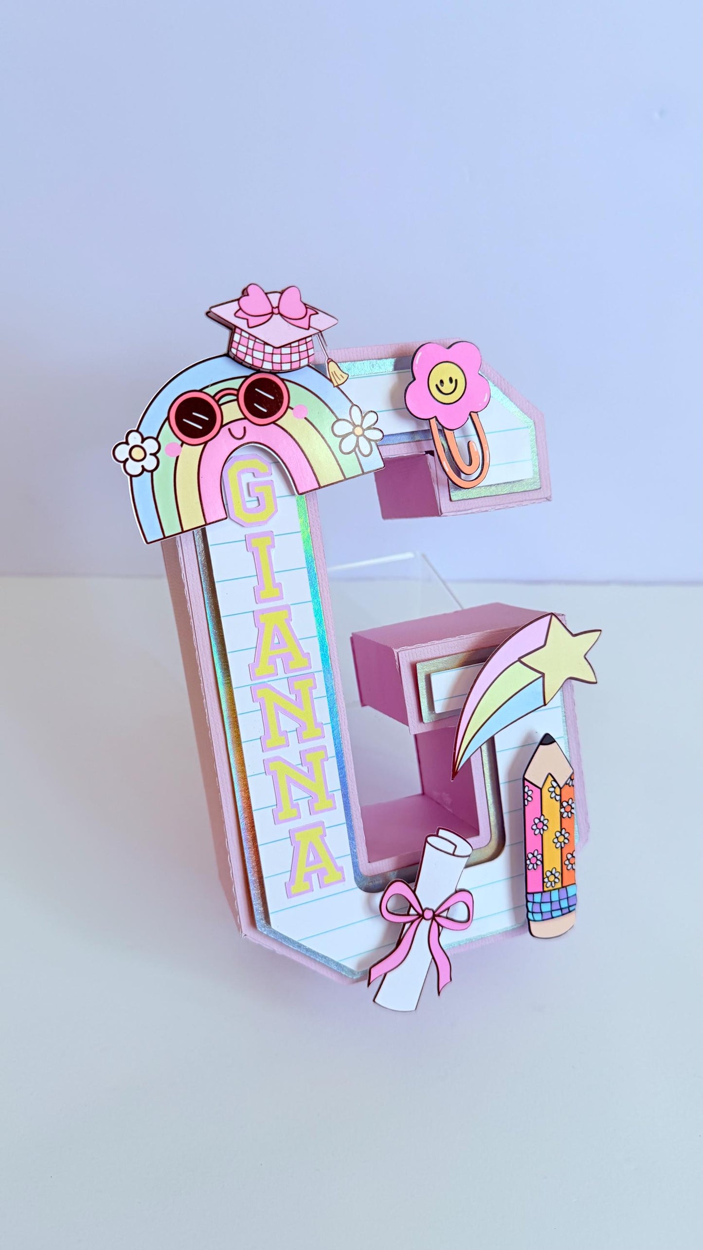 Pre K Graduation 3D Letter, Kindergarten Grad Decor, Preschool Graduation 3D Letter, Custom Kinder Grad Class 2026, Personalized Grad Decor.