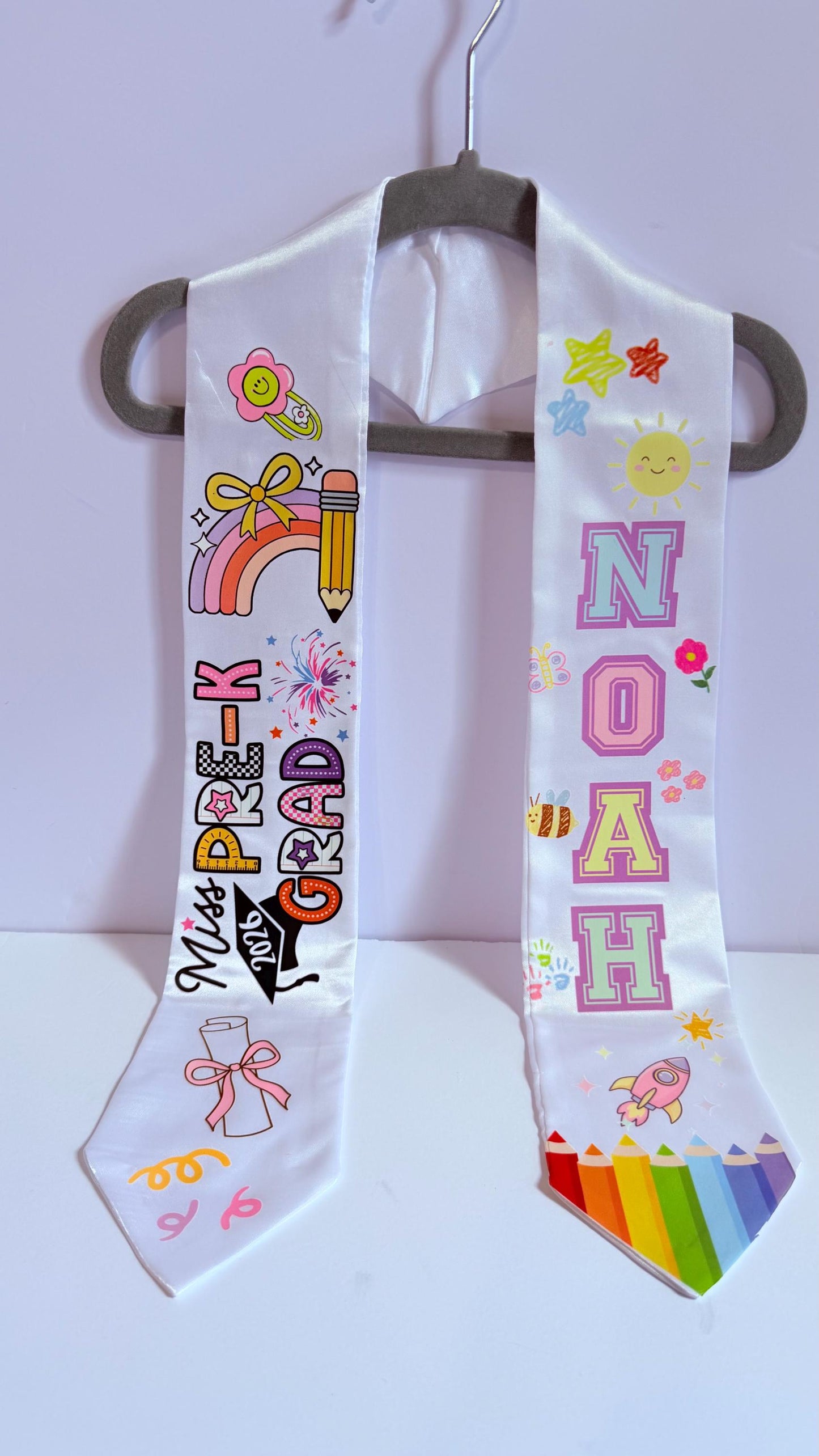 Girls Preschool Graduation Stole 2026, Pink Graduation Sash, Pre-K Graduation Gift for Girls, Custom Name Sash, Kindergarten Class Of 2026