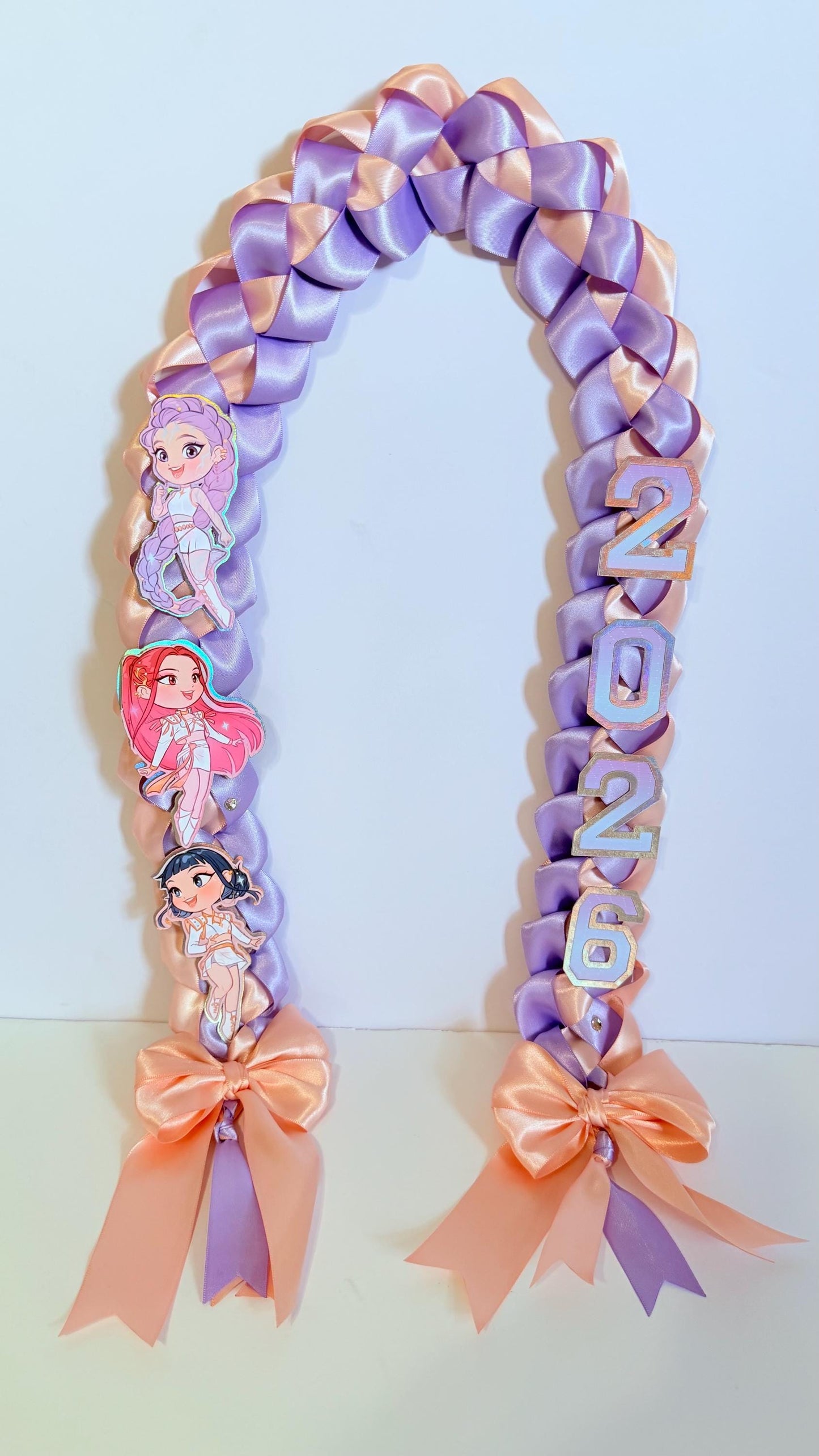 Preschool Graduation Lei 2026, Kinder Grad Ribbon Lei, Kpop Inspired Graduation Lei, Custom Graduation Lei Kids, Satin Ribbon Lei