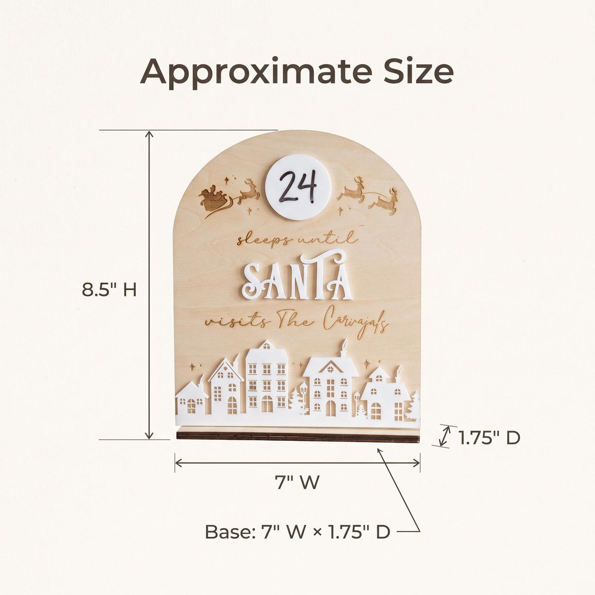 Sleeps Until Santa Christmas Countdown