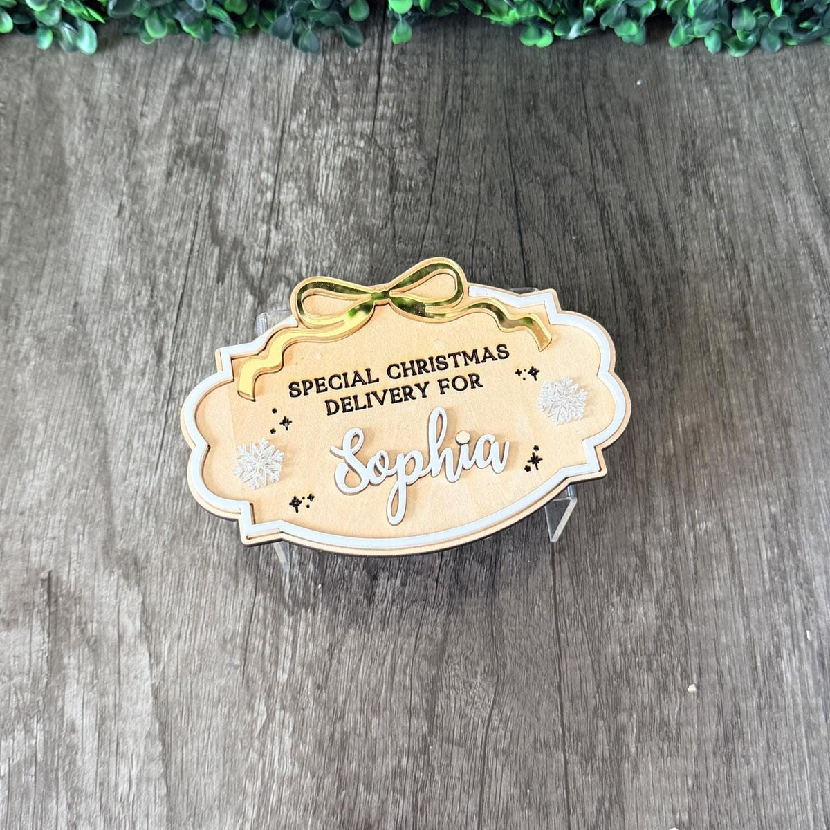 Personalized Christmas Box Plaque