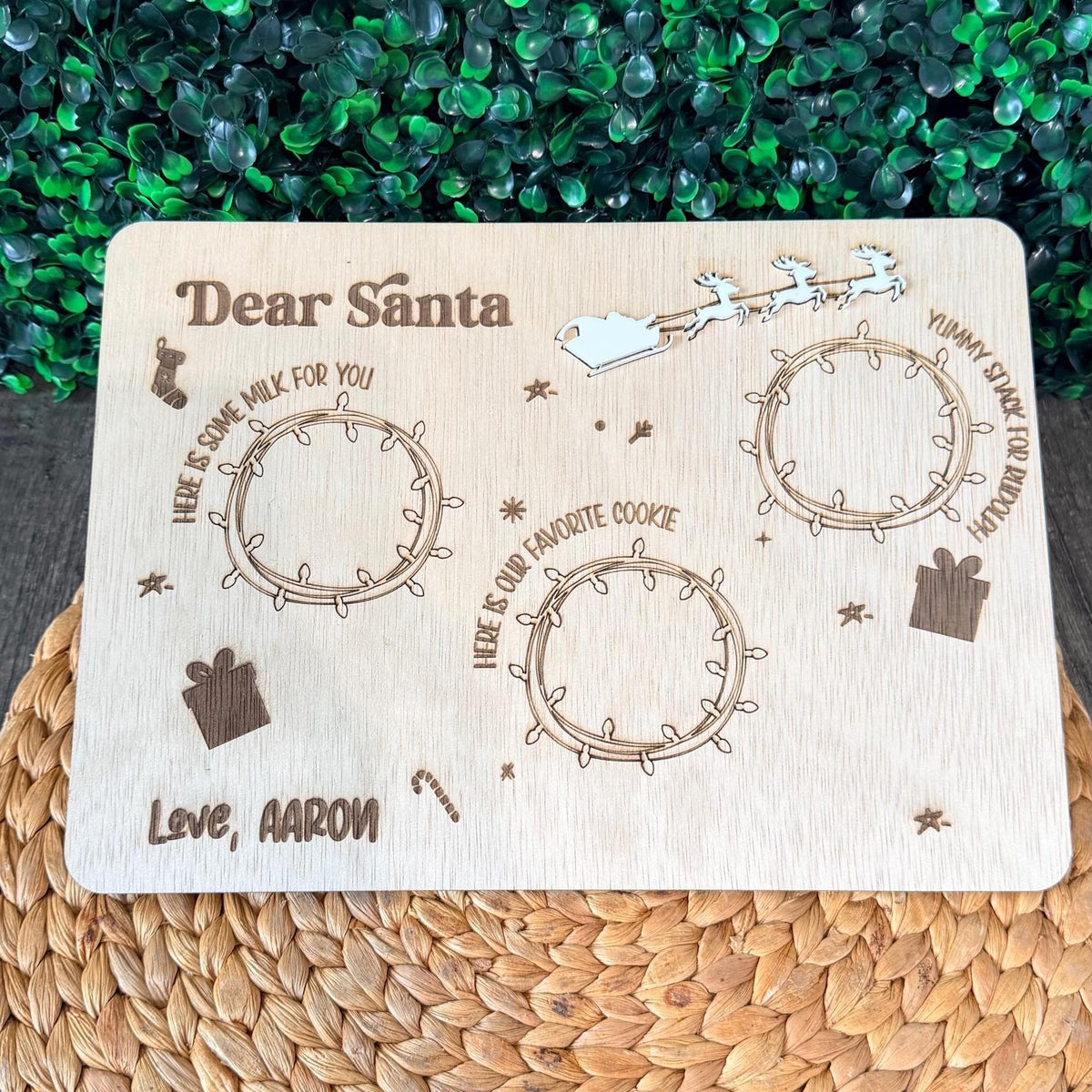 Personalized Santa Treat Tray