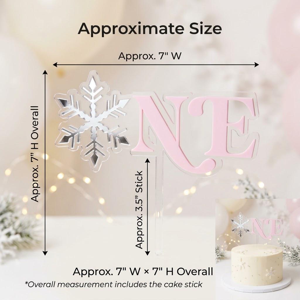 Winter ONEderland First Birthday Cake Topper