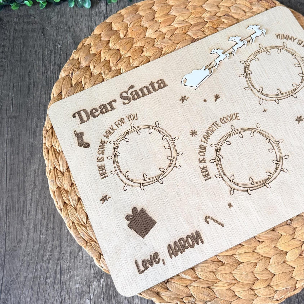 Personalized Santa Treat Tray
