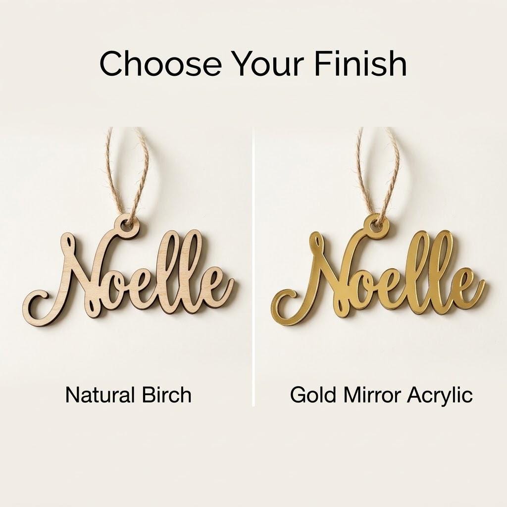 Personalized Script Stocking Name Tags