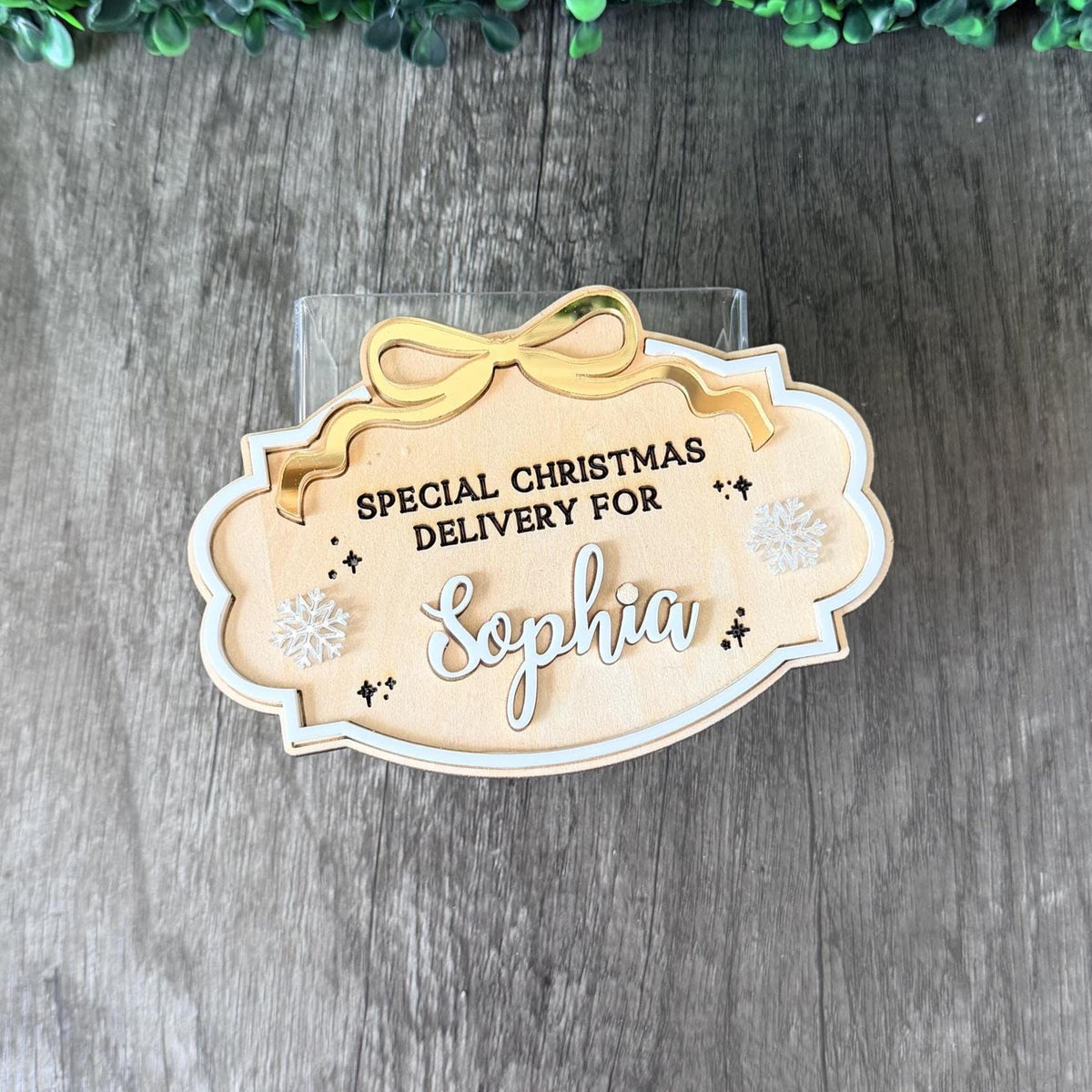 Personalized Christmas Box Plaque