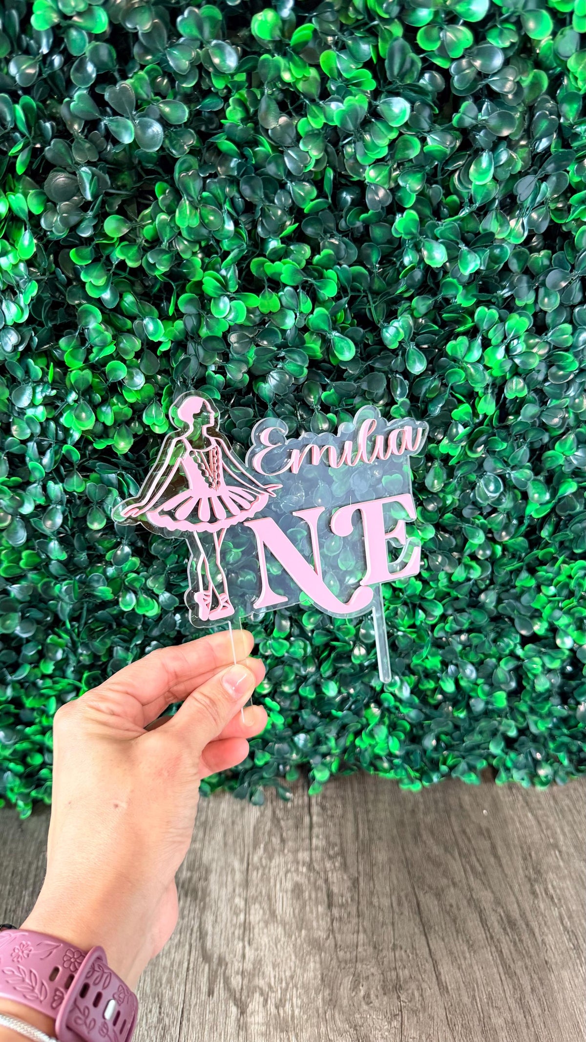 Ballerina First Birthday Cake Topper