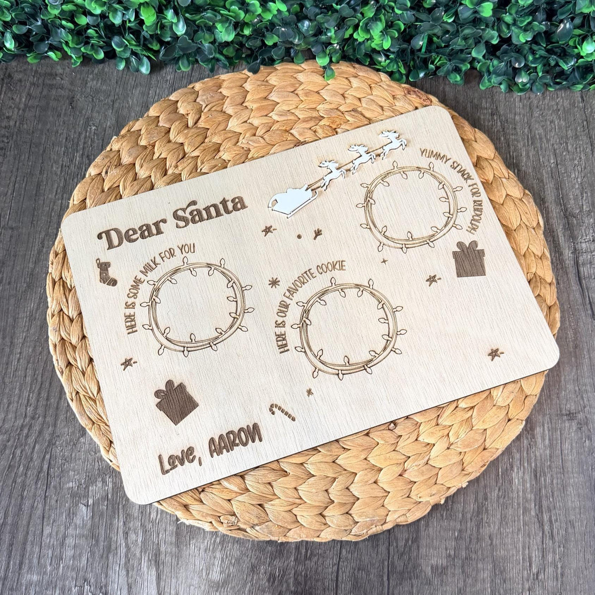 Personalized Santa Treat Tray