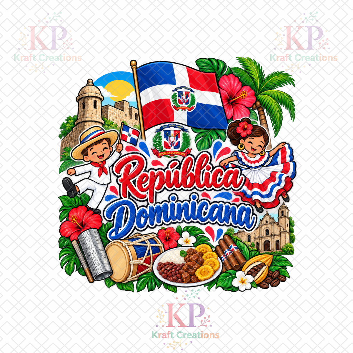 Dominican Republic Kids Heritage Shirt
