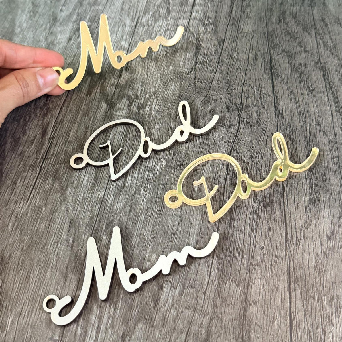 Personalized Script Stocking Name Tags