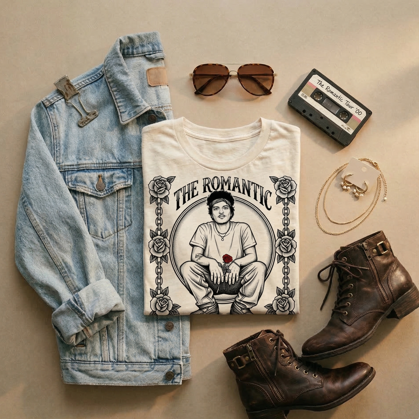 Retro Romance Concert Inspired T-Shirt | Vintage Love Song Aesthetic Tee | Fan Inspired Concert Outfit