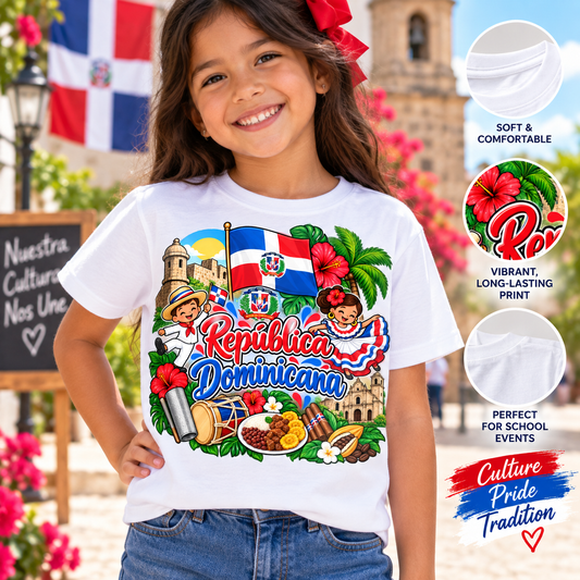 Dominican Republic Kids Heritage Shirt