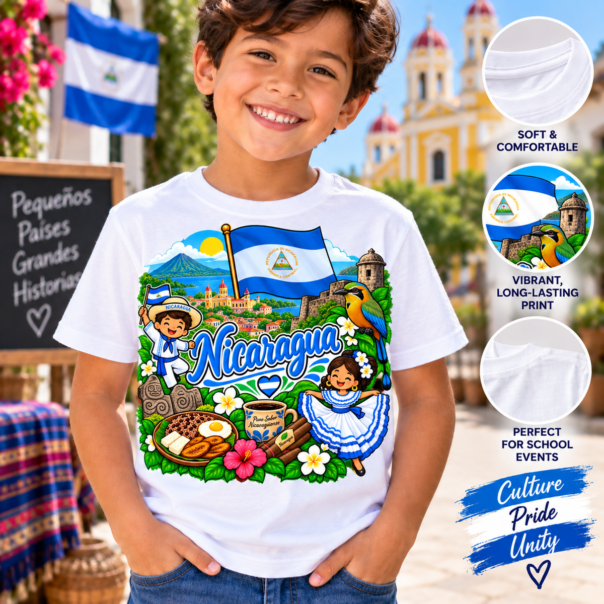 Nicaragua Kids Heritage Shirt