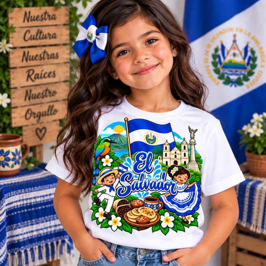 El Salvador Kids Heritage Shirt
