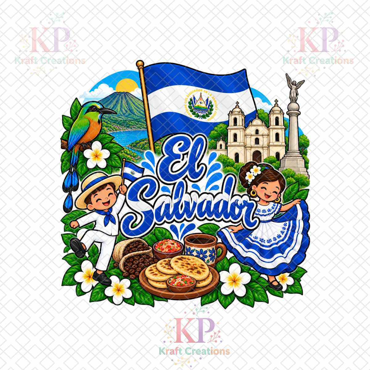 El Salvador Kids Heritage Shirt
