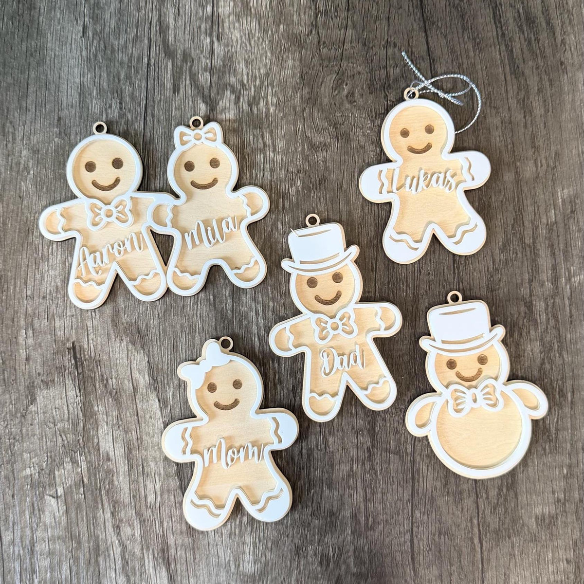Personalized Gingerbread Family Ornament
