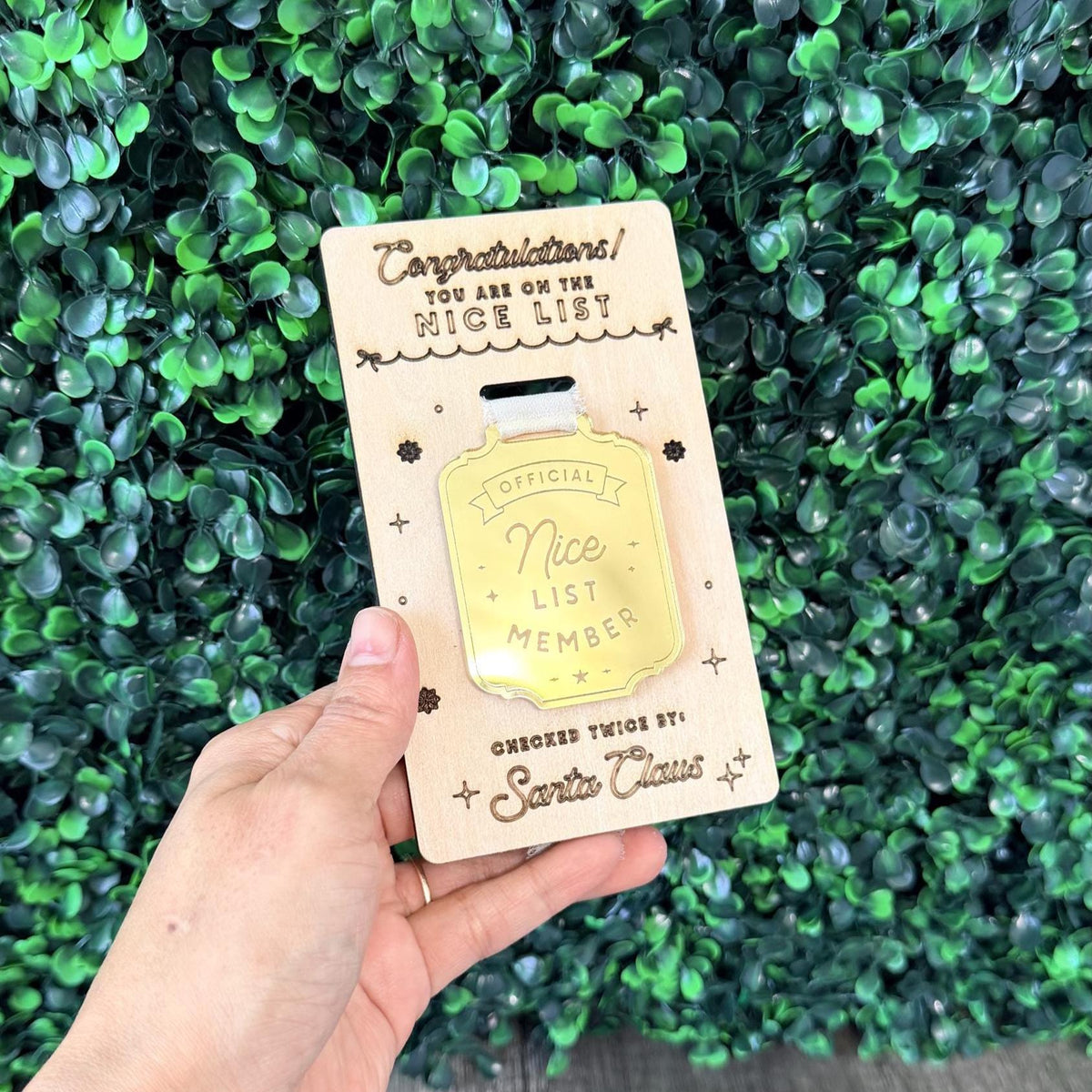 Personalized Santa Nice List Medal