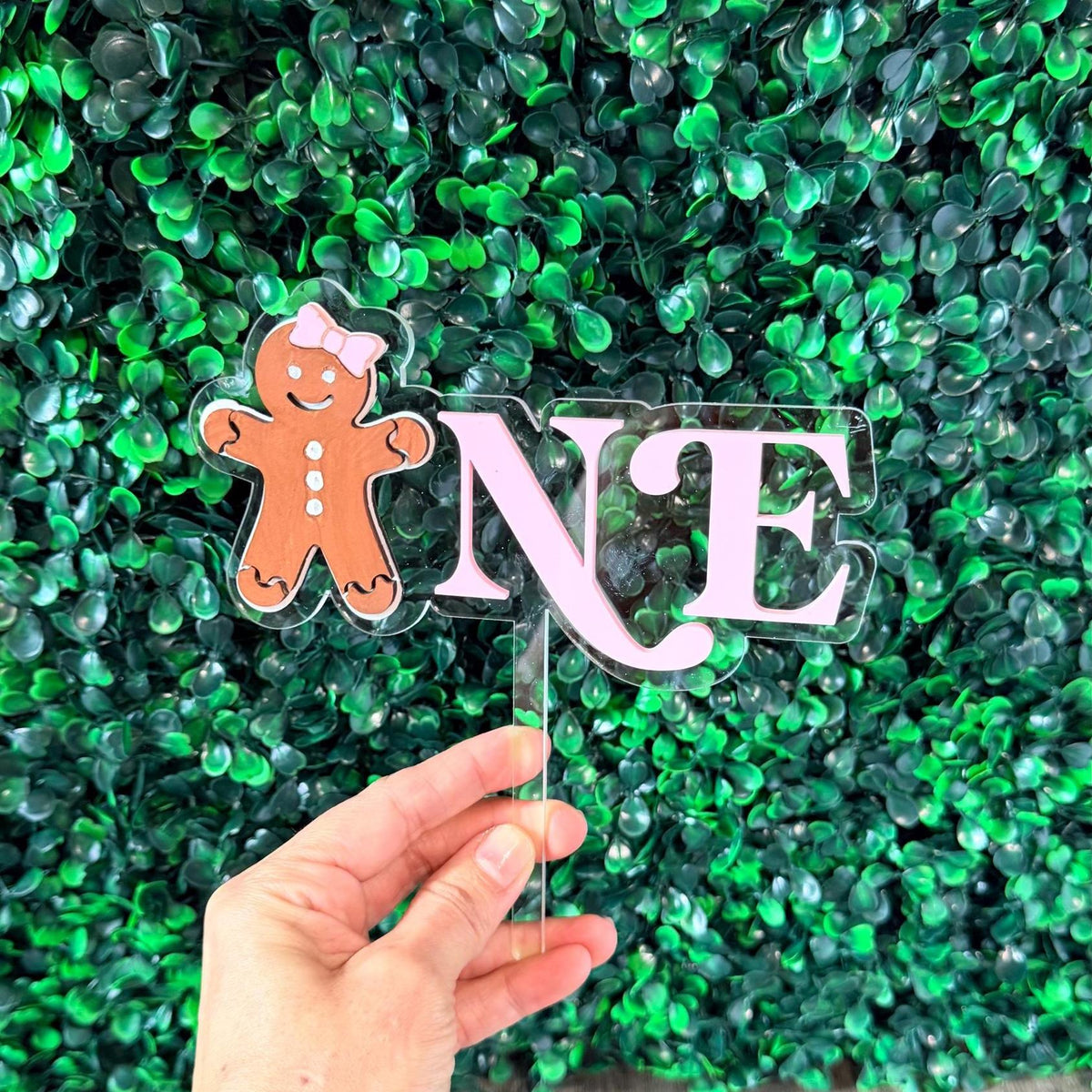 Gingerbread First Birthday Cake Topper
