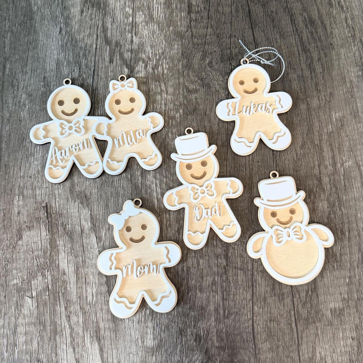 Personalized Gingerbread Family Ornament