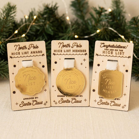 Personalized Santa Nice List Medal