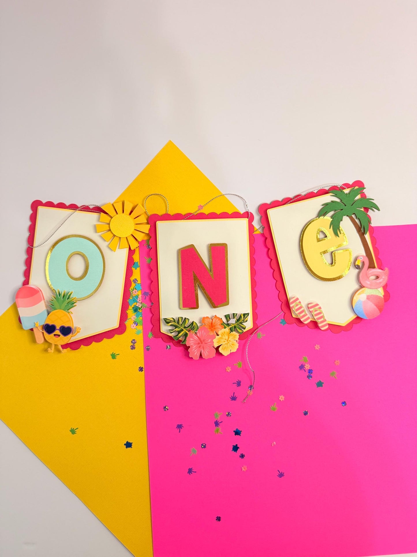 One in the Sun Cake Topper: Summer 1st Birthday Party Decoration