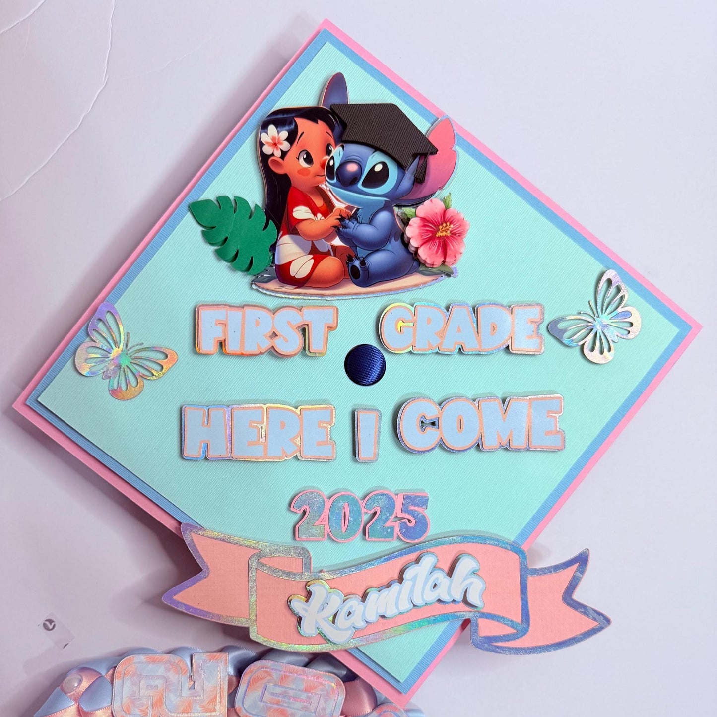 Custom Graduation Cap Topper: Personalized Cardstock Decor