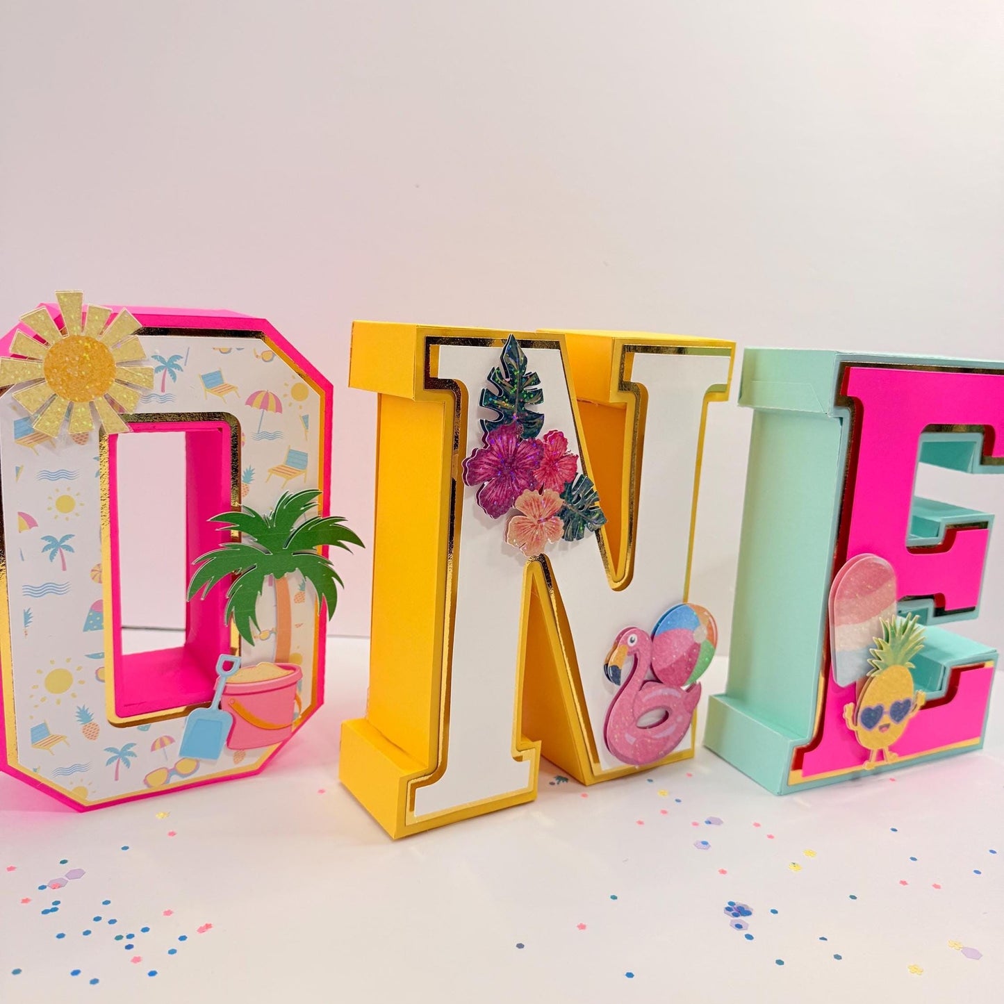 One in the Sun 3D Letters: Summer Pool Party Decor