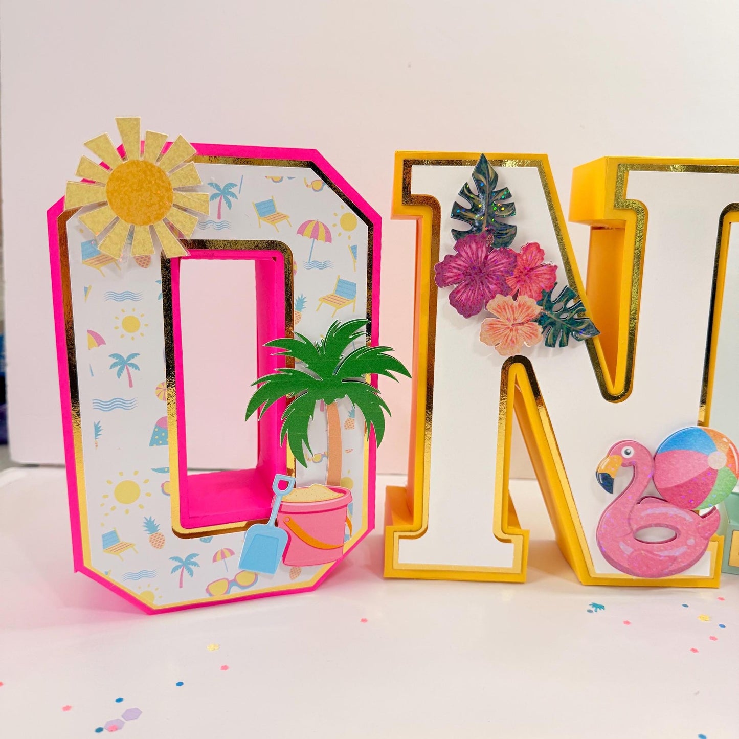 One in the Sun 3D Letters: Summer Pool Party Decor