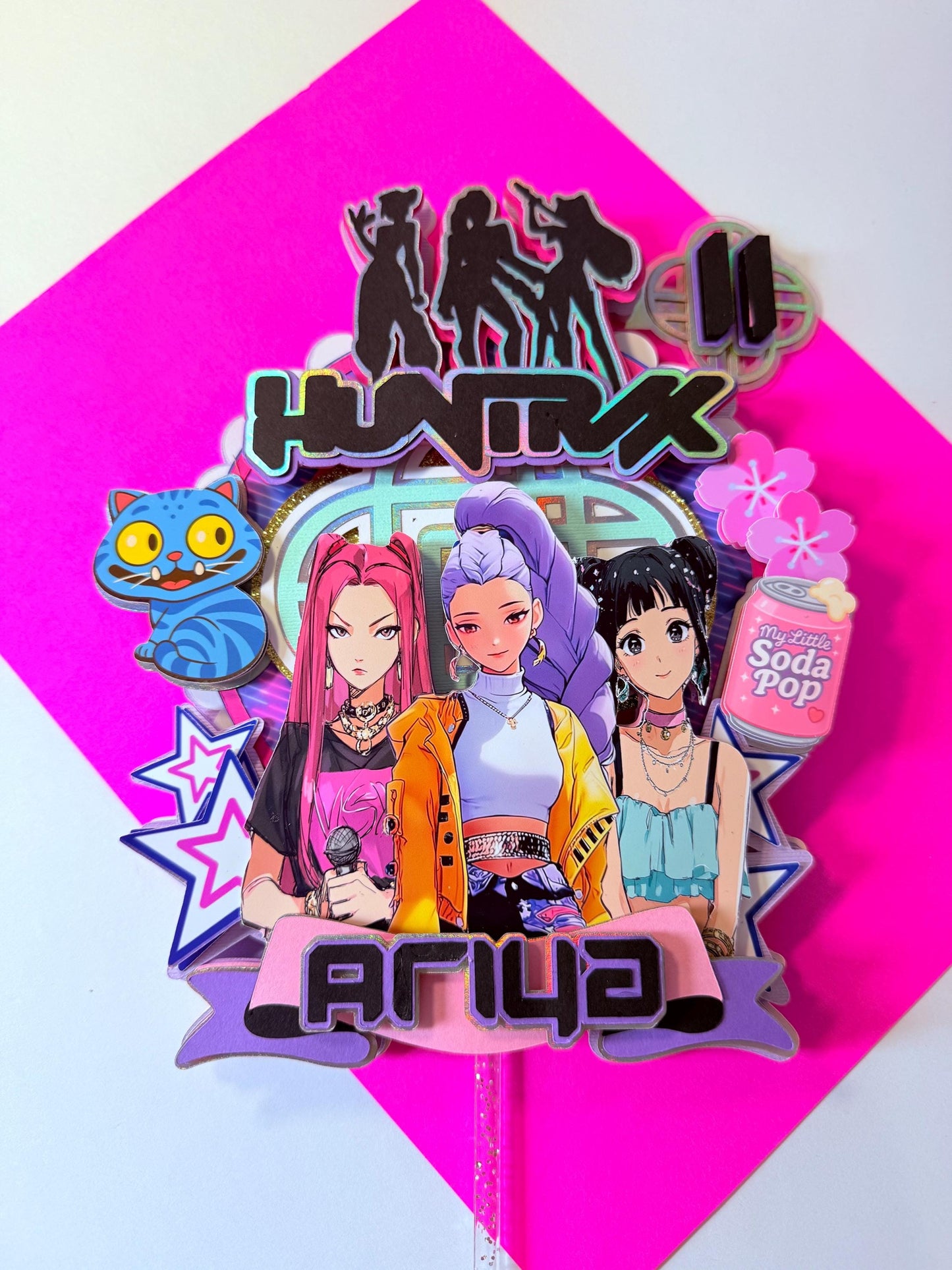 KPop Cake Topper, K pop Party Decor, KPop Girl Band Cake Topper, Girl K Pop Party Favors, Kpop Girl Band Cake Decor, Custom Fan Party Decor.