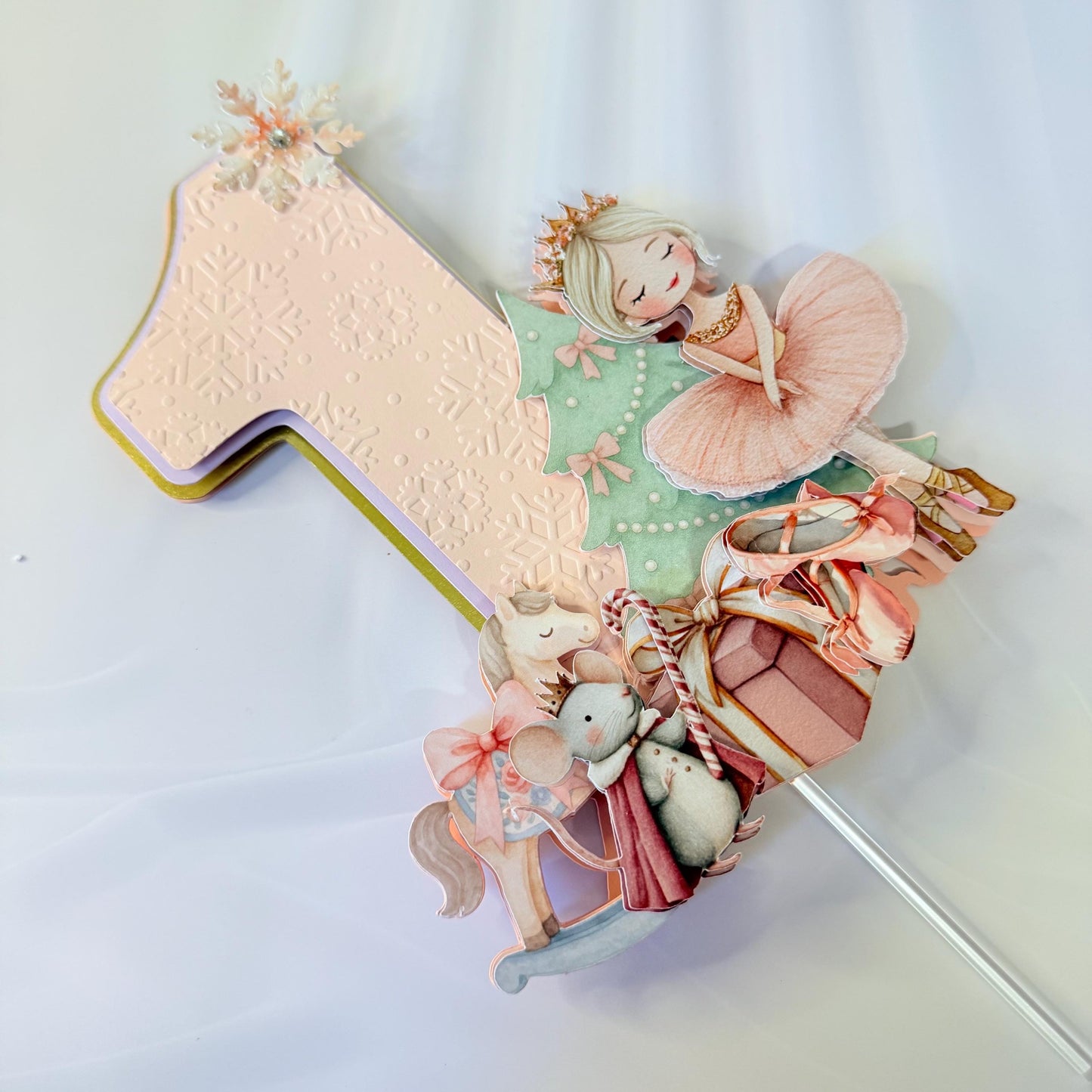 Sugarplum Fairy Cake Topper: Winter Wonderland Birthday Decoration, Christmas Ballet Decor.