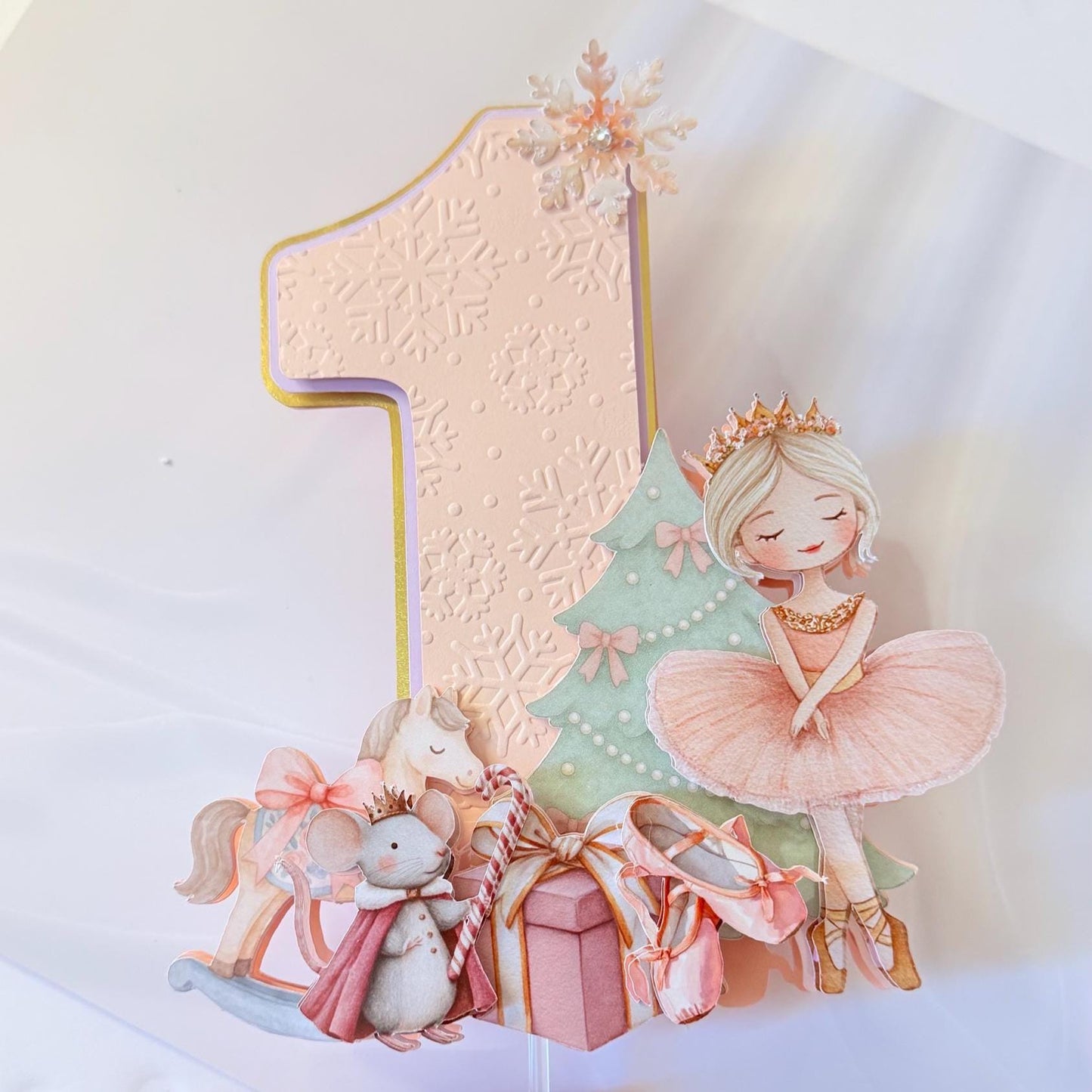 Sugarplum Fairy Cake Topper: Winter Wonderland Birthday Decoration, Christmas Ballet Decor.