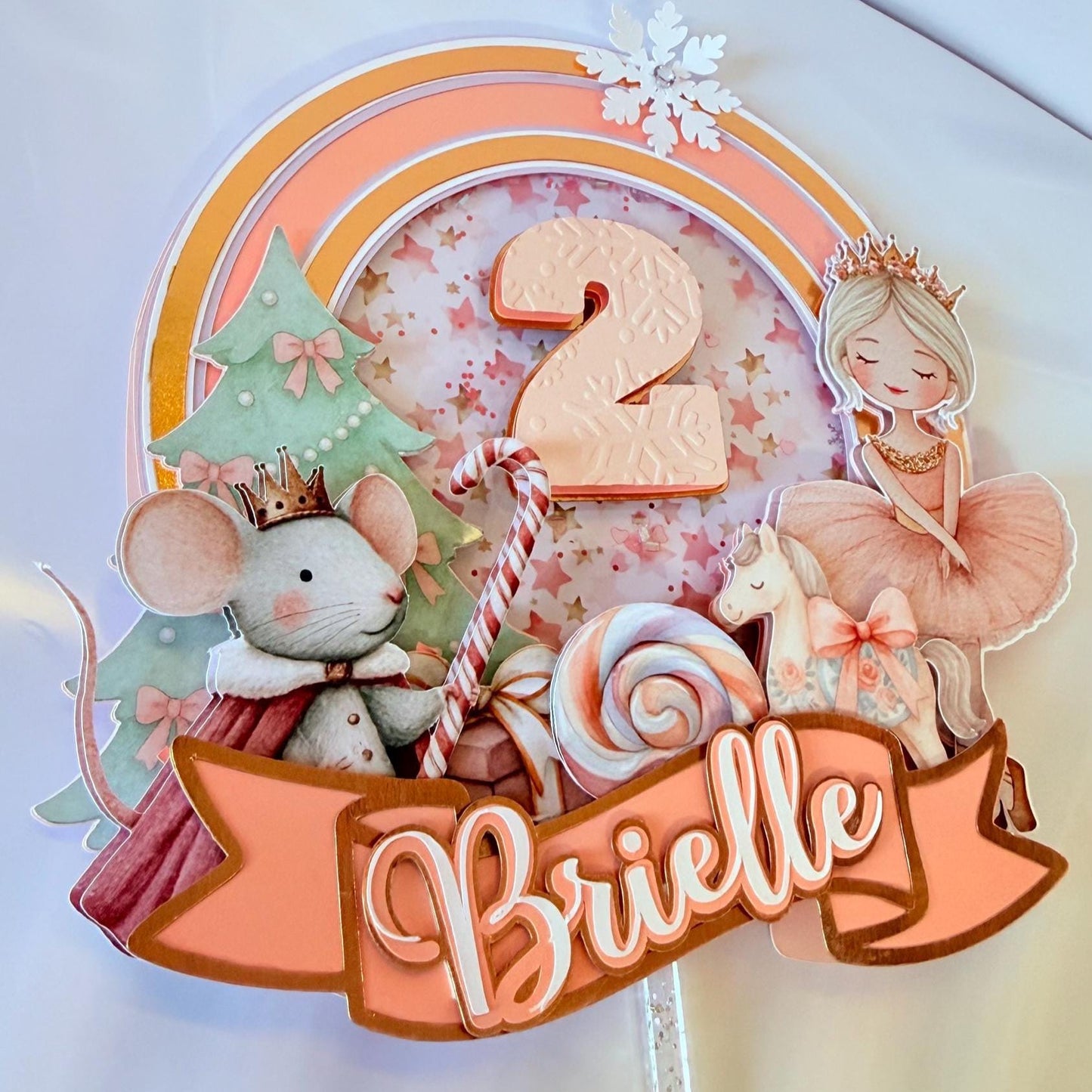 Sugarplum Ballerina Cake Topper, Nutcracker Birthday, Winter Party Decor