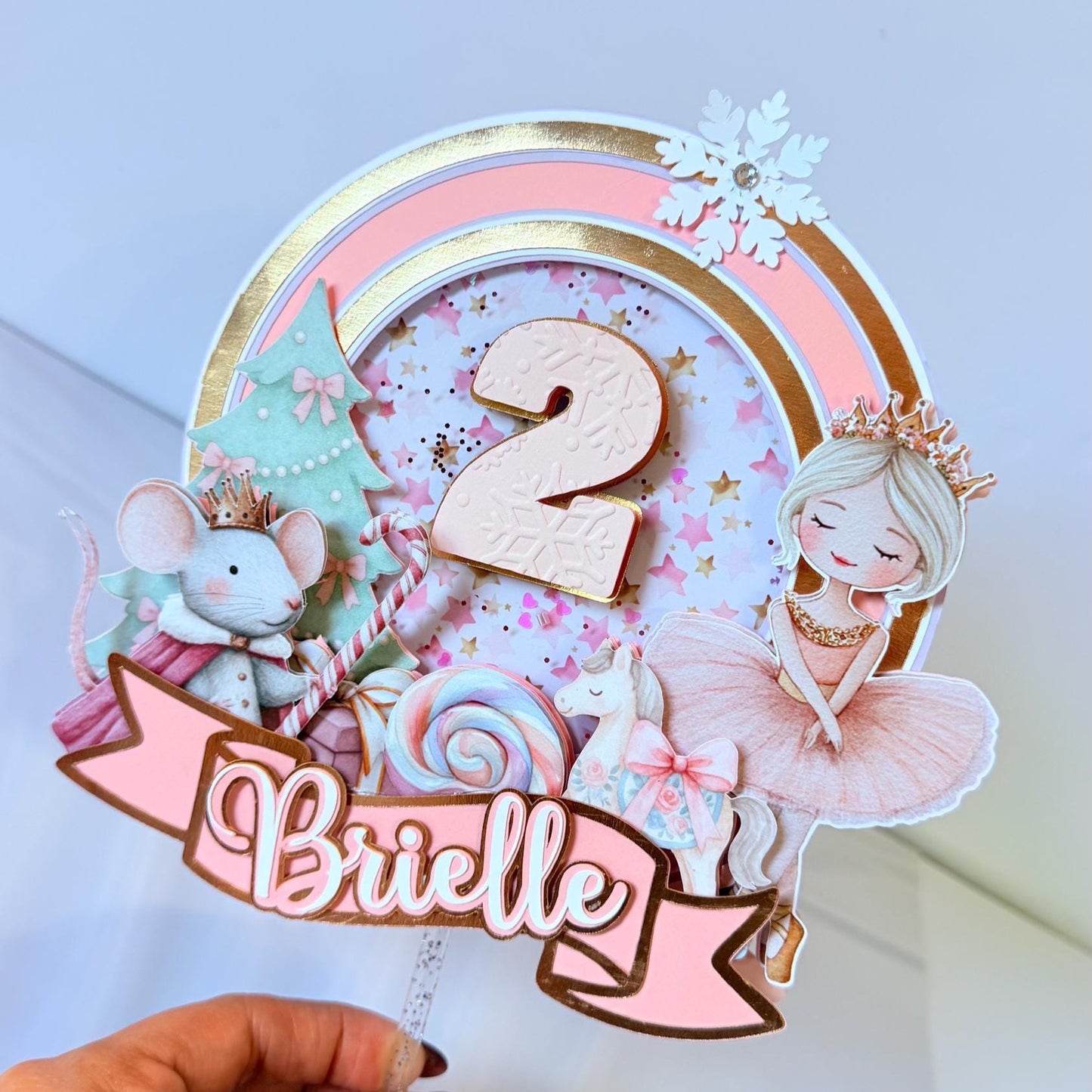 Sugarplum Ballerina Cake Topper, Nutcracker Birthday, Winter Party Decor
