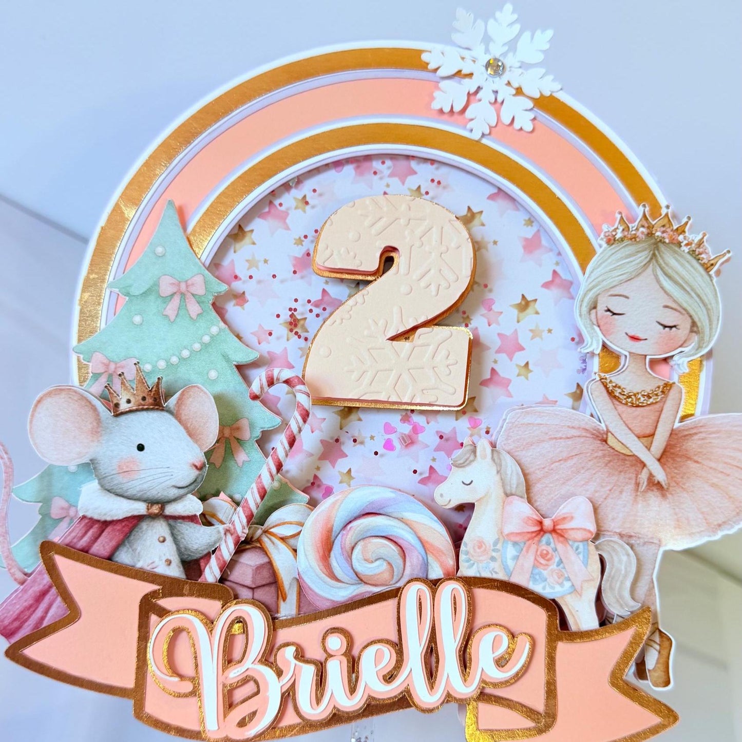 Sugarplum Ballerina Cake Topper, Nutcracker Birthday, Winter Party Decor