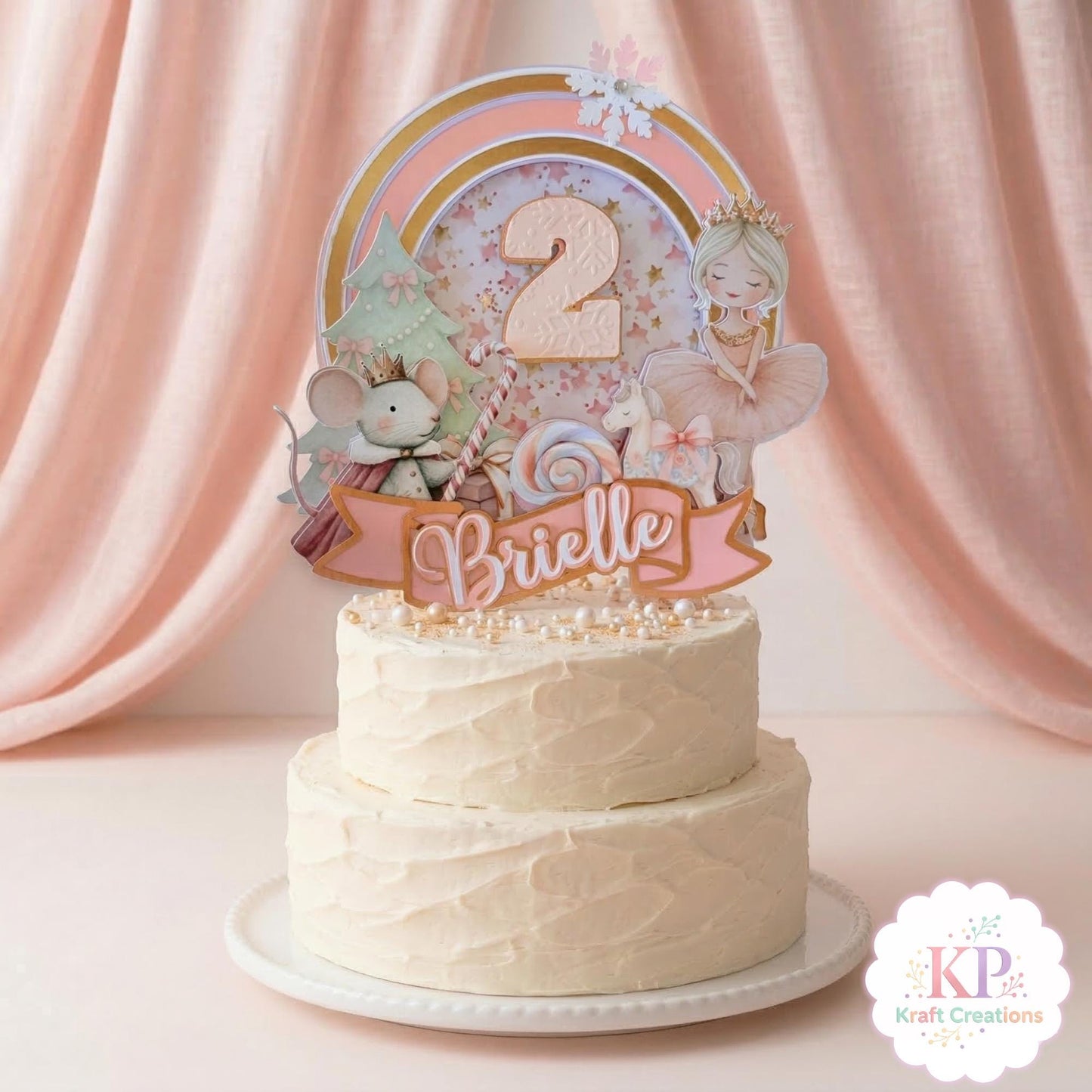 Sugarplum Ballerina Cake Topper, Nutcracker Birthday, Winter Party Decor