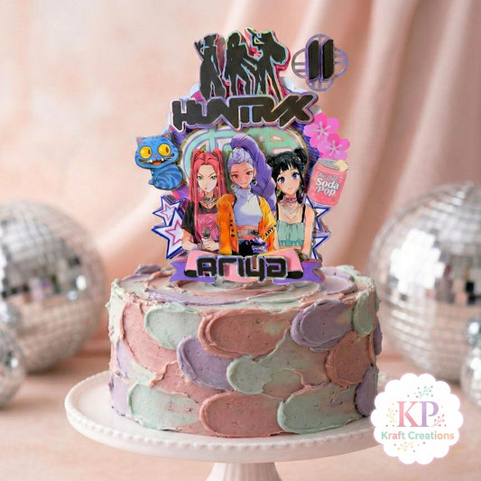 KPop Cake Topper, K pop Party Decor, KPop Girl Band Cake Topper, Girl K Pop Party Favors, Kpop Girl Band Cake Decor, Custom Fan Party Decor.