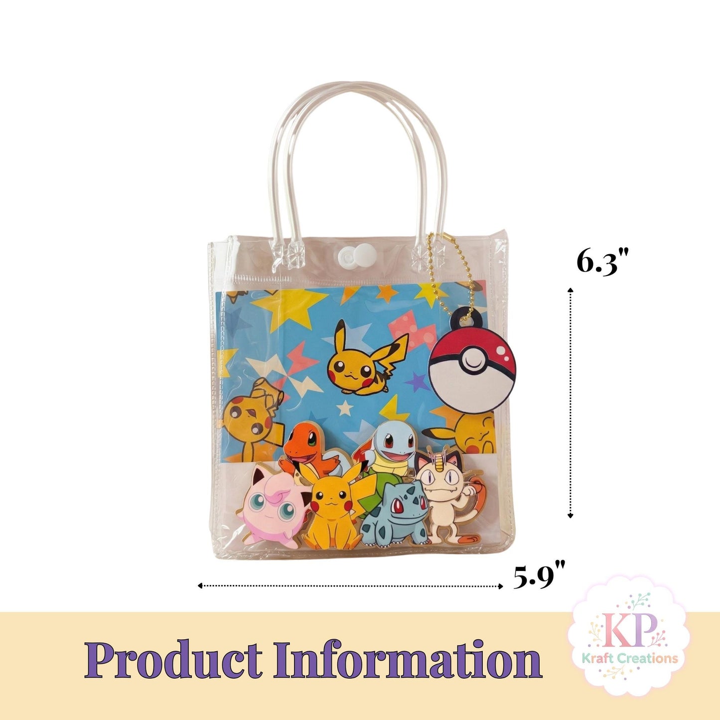 Personalized Favor Bags, Anime Trainer Theme Custom Favor Bags Birthday Poket Monster Birthday Decor.