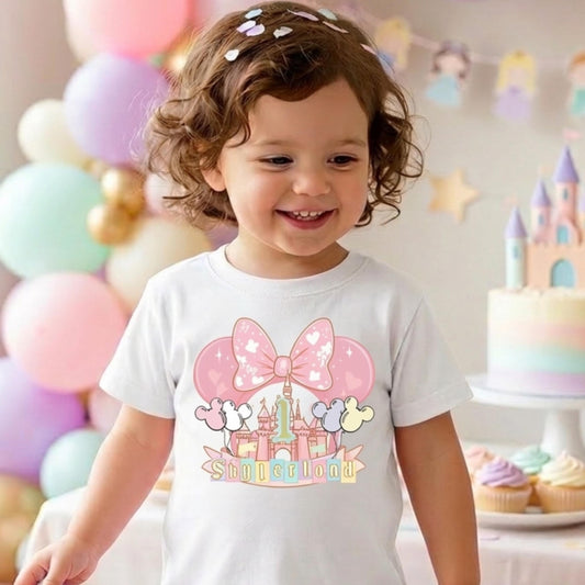 Personalized Disneyland Birthday Shirt Girl Theme Park Celebration Tee Custom Name, Family Matching Shirts