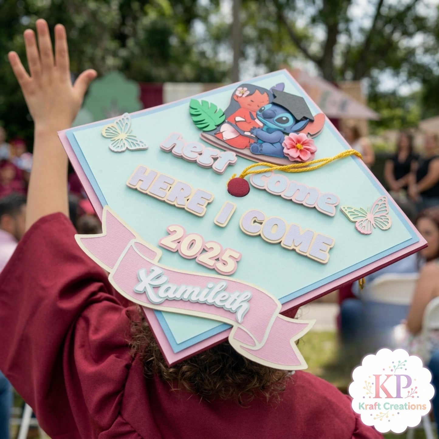 Custom Graduation Cap Topper: Personalized Cardstock Decor