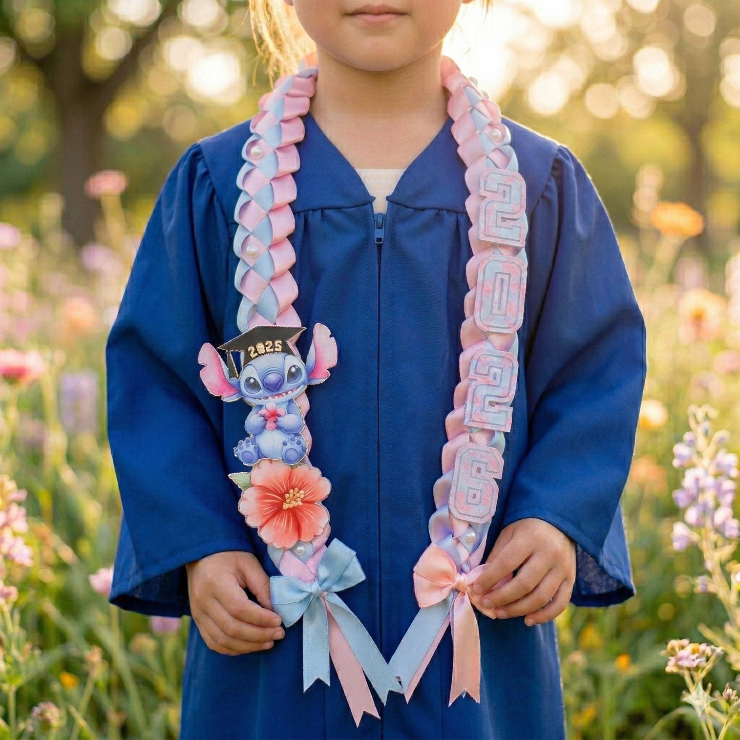 Personalized Ribbon Graduation Lei: Custom Colors, Keepsake Gift