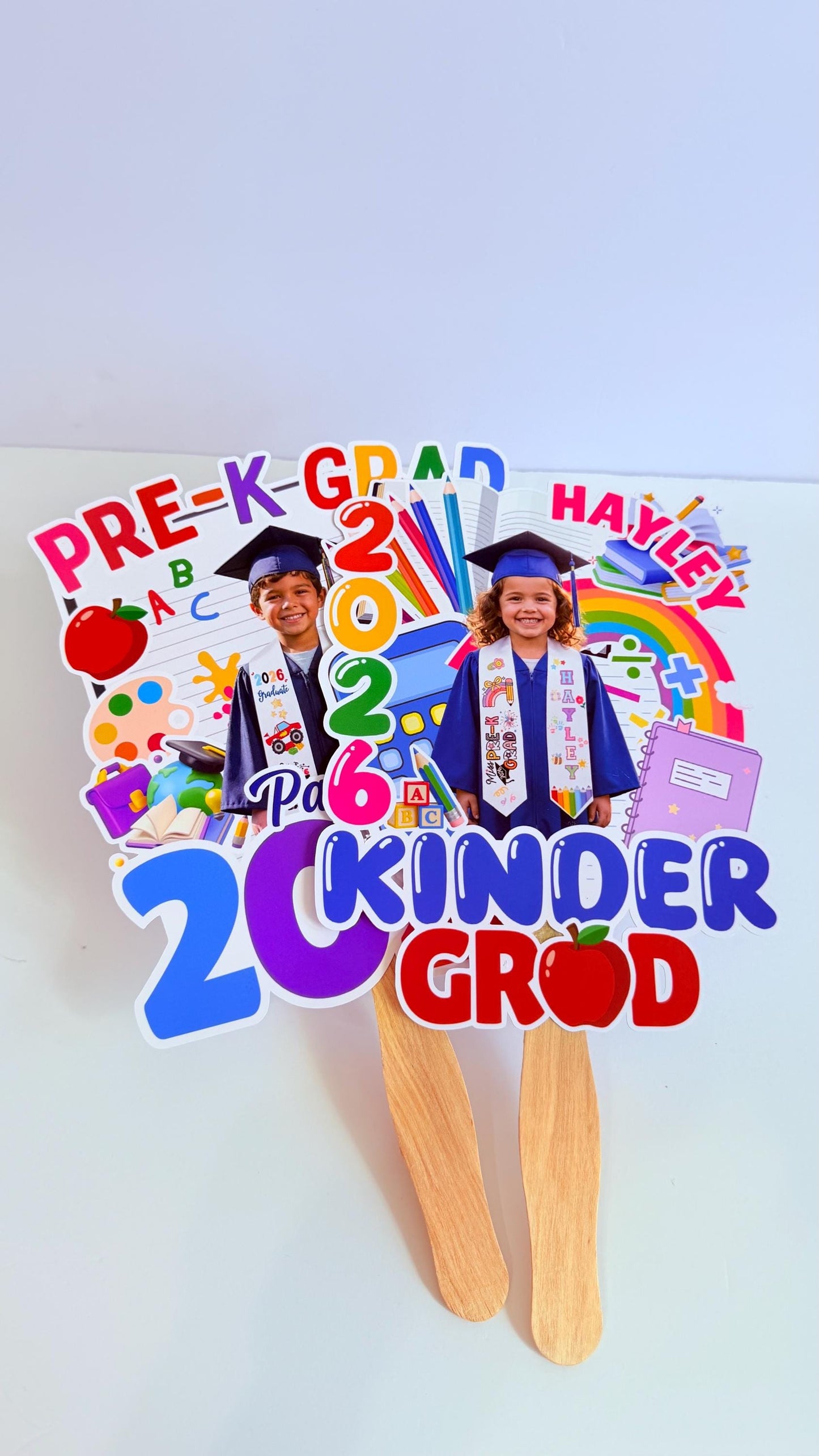 Personalized Preschool Graduation Fan, Kinder Grad Photo Fan 2026, Custom Kids Grad Fan, Photo Graduation Prop, Pre K Graduation Party Favor