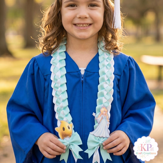 Graduation Lei for Kids, Rosalina Theme Grad Lei, Kindergarten Graduation Lei, Class of 2026, Custom Grad Lei Girl Gift, Video Game Princess