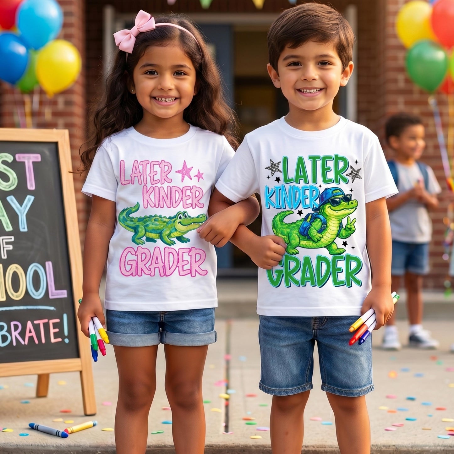 Last Day of School Shirts for Siblings, Matching Brother Sister School Tee, Kindergarten Graduation Shirt, End of School Kids Outfit