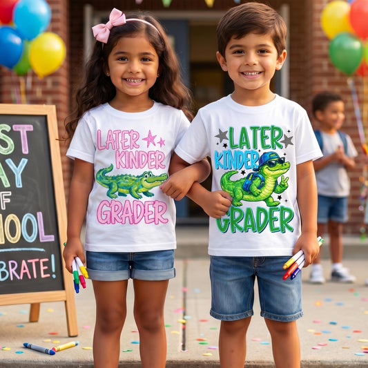 Last Day of School Shirts for Siblings, Matching Brother Sister School Tee, Kindergarten Graduation Shirt, End of School Kids Outfit