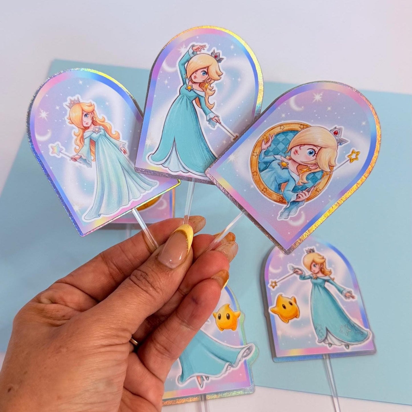 Princess Cupcake Toppers, Rosalina  Princess Birthday Decor, Girls Birthday Cupcake Decorations, Space Princess