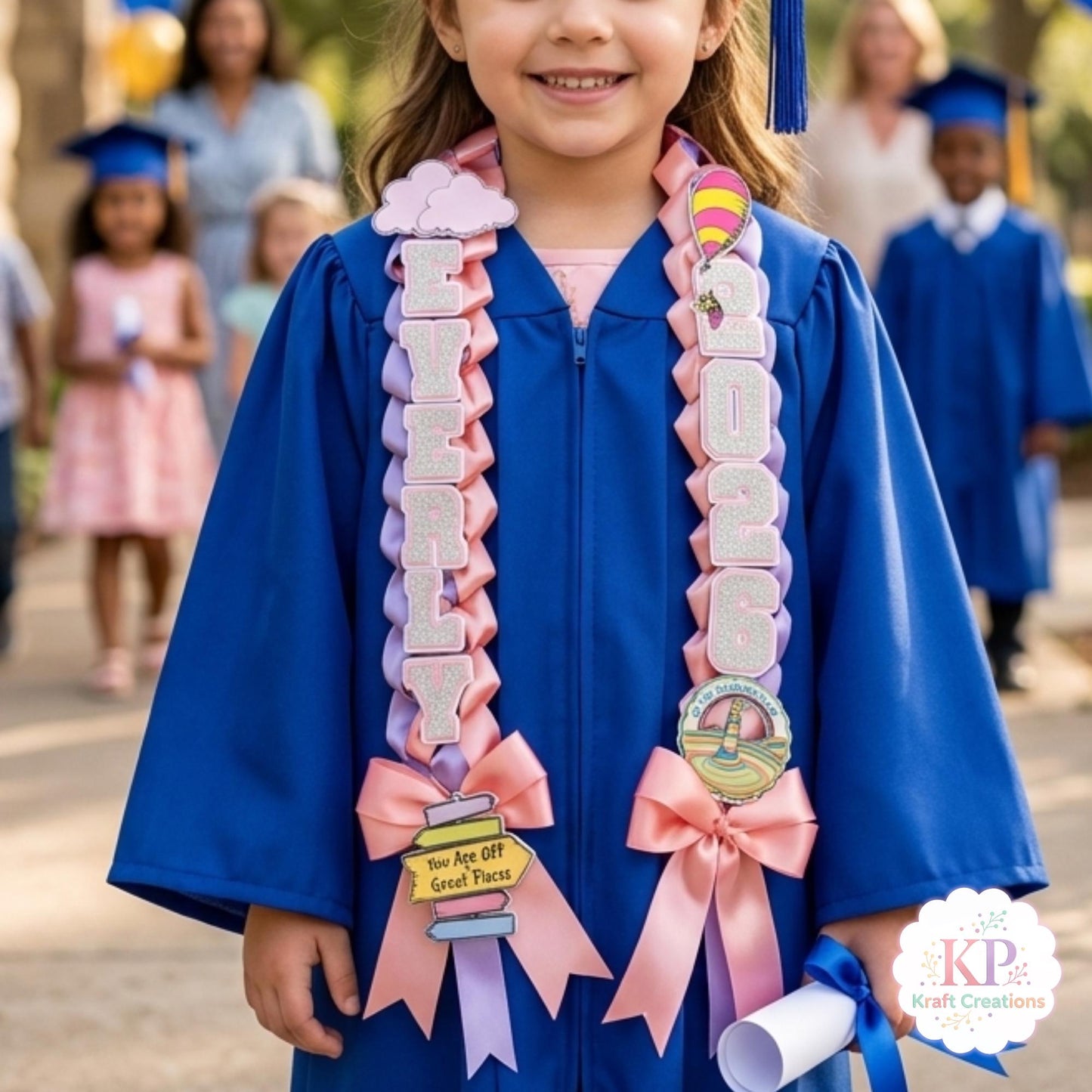Oh The Places You’ll Go Graduation Lei, Kindergarten Graduation Lei, Preschool Grad Lei, Dr Seuss Inspired Graduation, Class of 2026 Lei